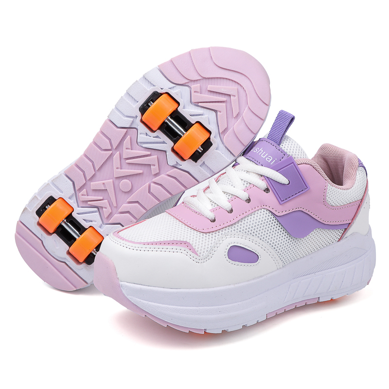 Running Shoes - Kids Roller Skates 4 Wheels Detachable