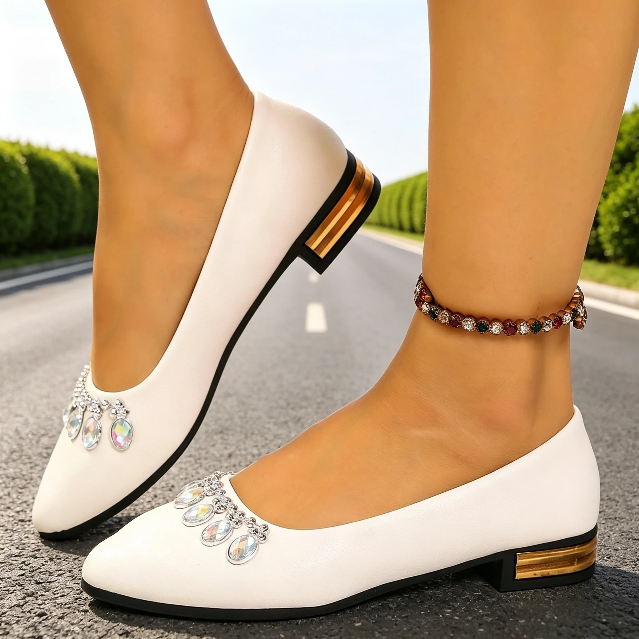 Heels - Women Flats Pointed Toe Ballet Shoes