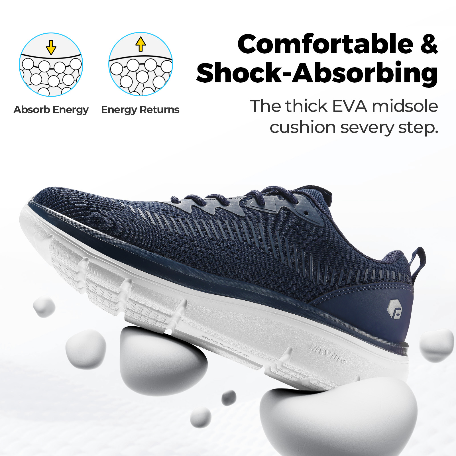 FitVille Men's Walking Shoes L - Breathable Mesh Athletic Shoes review and price