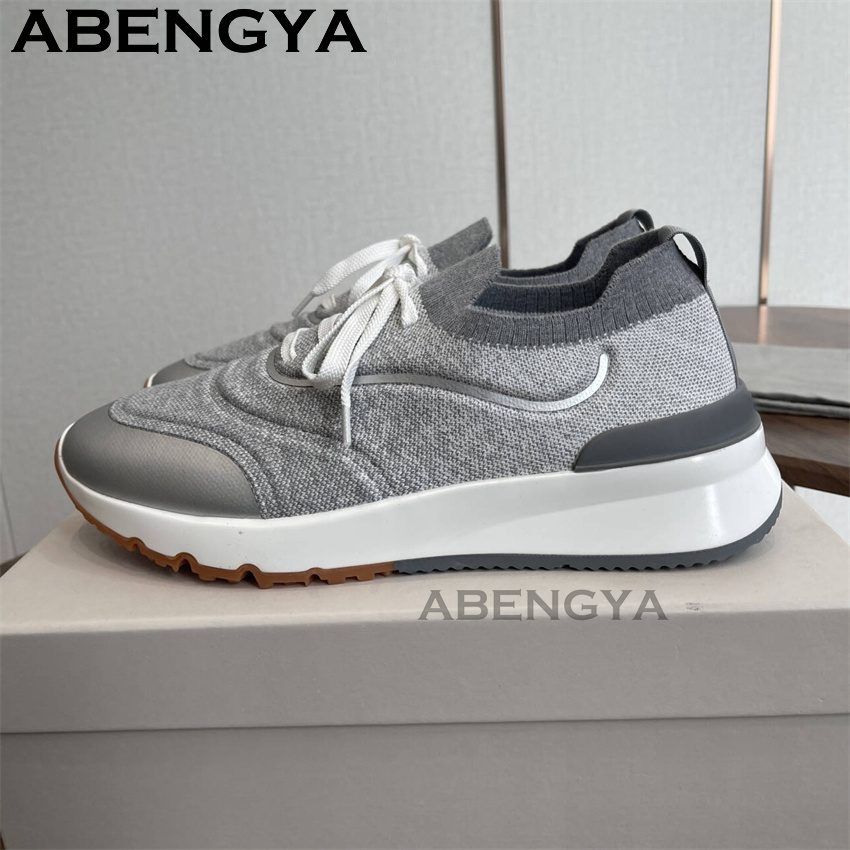 Men New Multicolour Knitted lo - Knit Fabric Lace Up Sneakers review and price